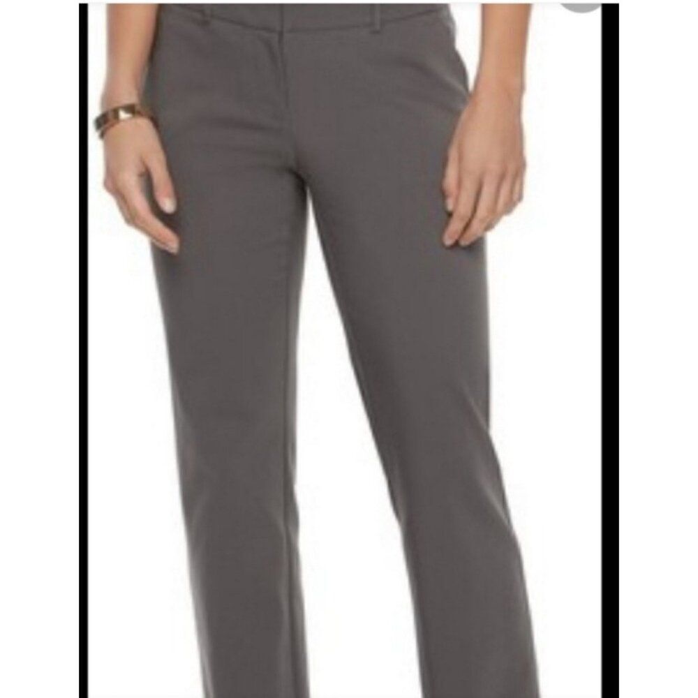 The Torie Straight Women Dark Gray Ankle Pant Size 10PS